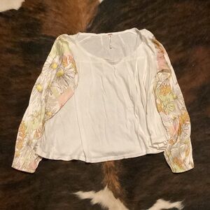 Free People longs live blouse top